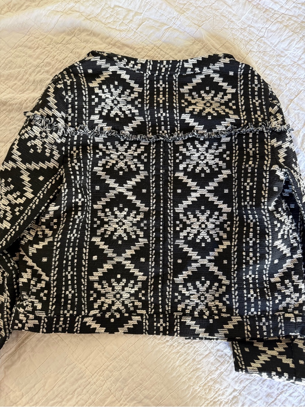 Black and White Aztec Pattern Jacket